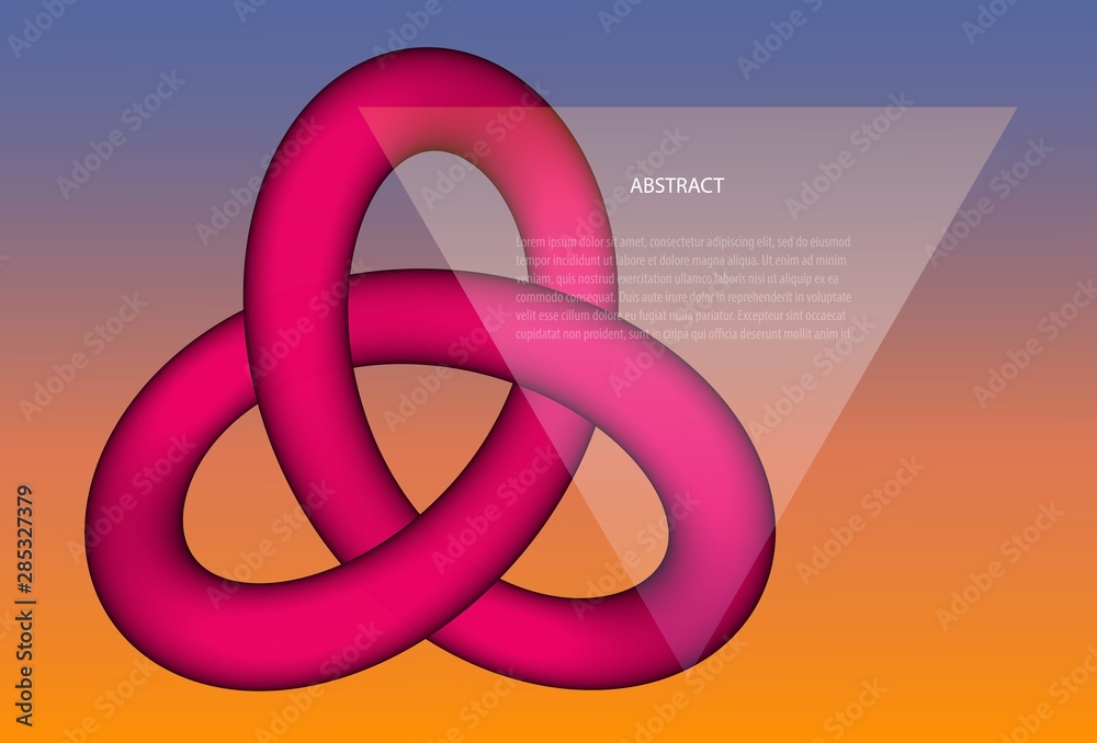 Abstract 3d mathematical object - complex torus. Can be used as design element Abstract 3d mathematical object - complex torus. Can be used as design element