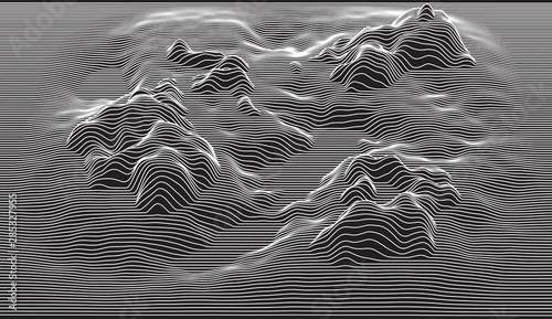 Vector signal amplitude in 3d space. Sound vibration