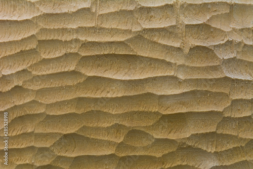 Waves on a carved linden board