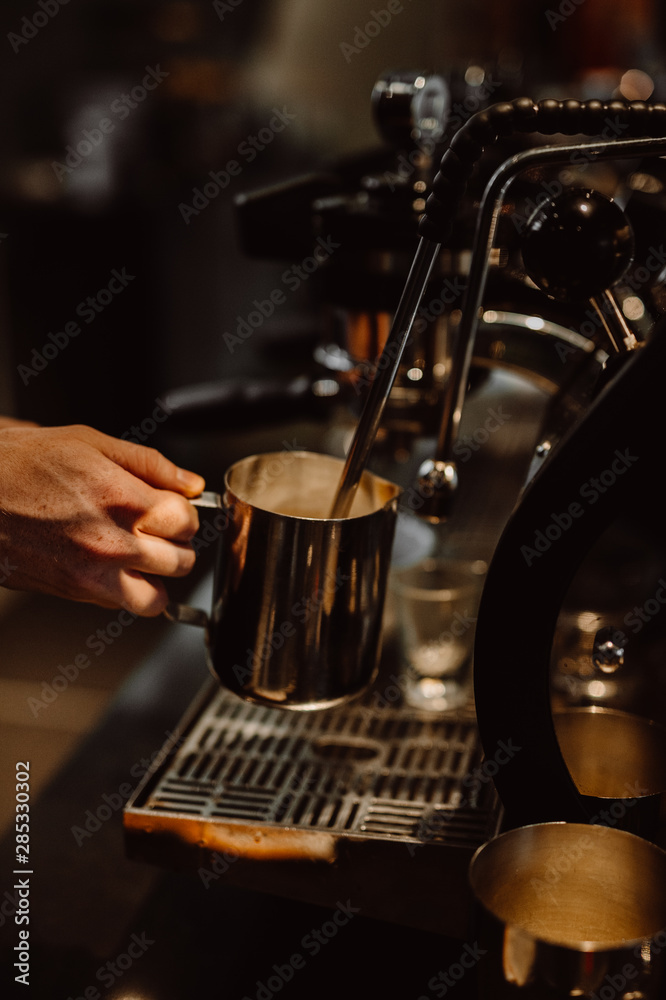 Steaming Latte Milk Steaming Latte Milk