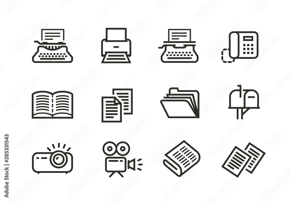 Business line icons set. Collection vector black outline logo for mobile apps web or site design Business line icons set. Collection vector black outline logo for mobile apps web or site design