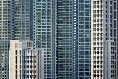 Layers of high rise buildings