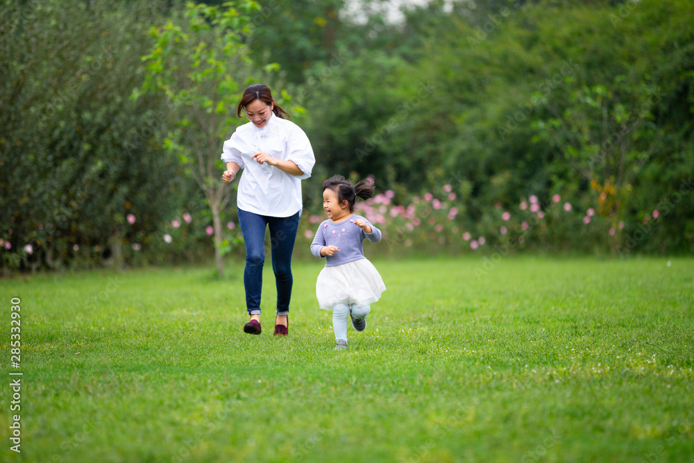Mother and daughter having fun outdoor Mother and daughter having fun outdoor