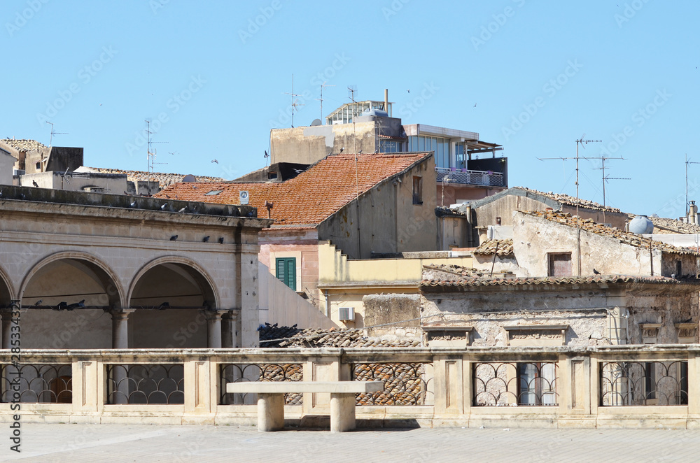 Urban architecture in Italy,Sicily.Sightseeing photo