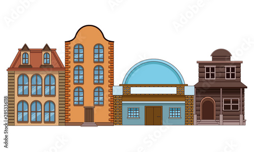 Urban buildings and city architecture