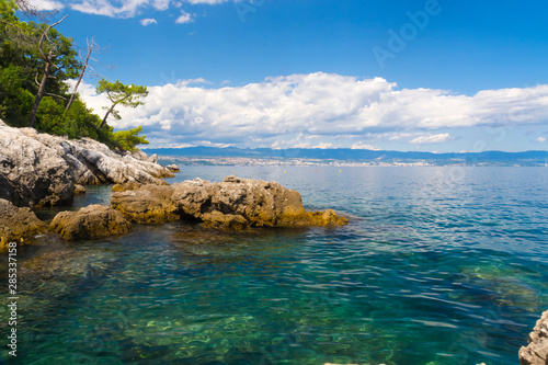 Wild beach of the Adriatic sea in Croatia