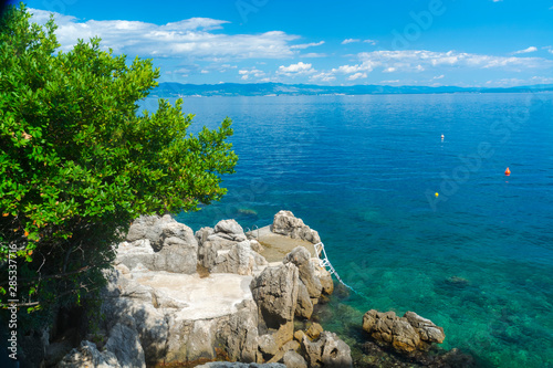 Fototapeta Naklejka Na Ścianę i Meble -  Wild beach of the Adriatic sea in Croatia