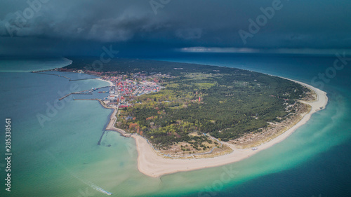 Hel, półwysep helski, nadchodzi burza nad Helem