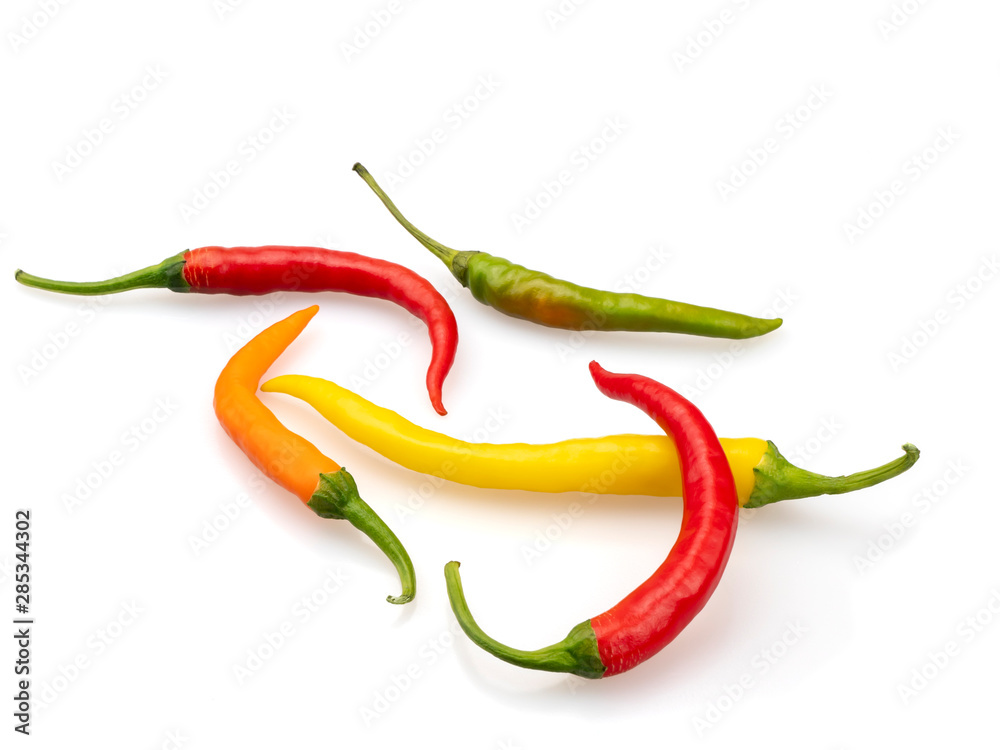 Chili pepper on a white background. Spicy food. Chili pepper on a white background. Spicy food.