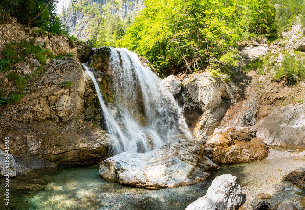 Naklejka premium Waterfall in the Garnitzenklamm close to Hermagor in Carinthia, Austria.