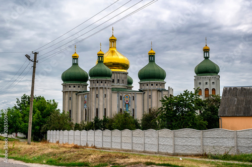 Majestic Holy Intercession Cathedral in Dubno, Rivne region, Ukraine. August 2019 photo