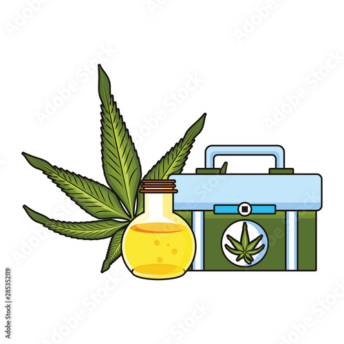 cannabis martihuana sativa hemp cartoon