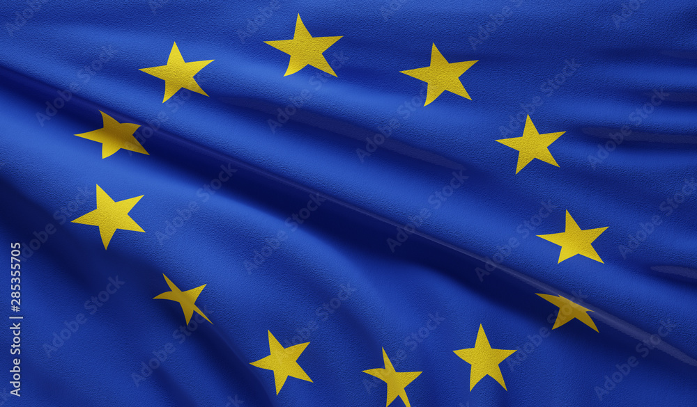 flag of Europe background 3d-illustration