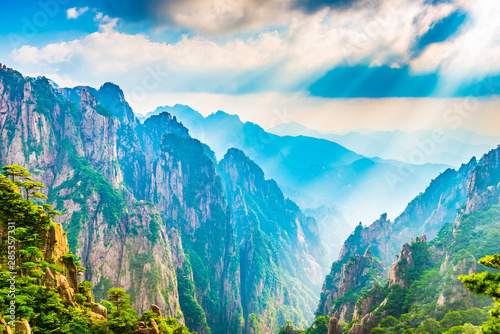 Xihai Great Canyon (West Sea Grand Canyon) of Huangshan (Yellow Mountains). Located in Huangshan, Anhui, China. photo