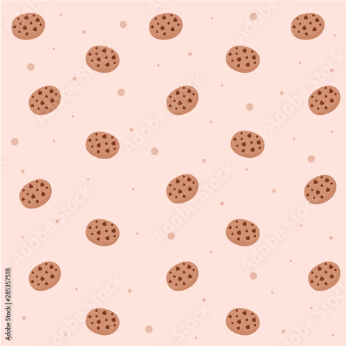 Estampa de cookies fofos em vetor. Ilustração fofa e divertida!