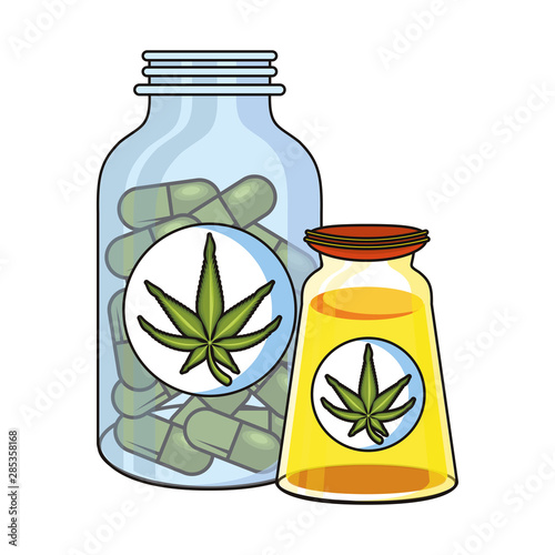 cannabis martihuana sativa hemp cartoon