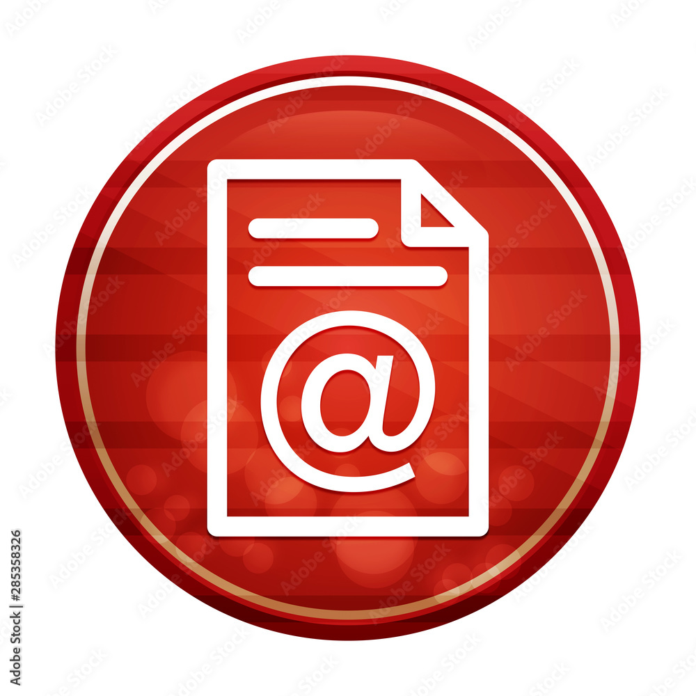 Email address page icon realistic diagonal motion red round button illustration Email address page icon realistic diagonal motion red round button illustration