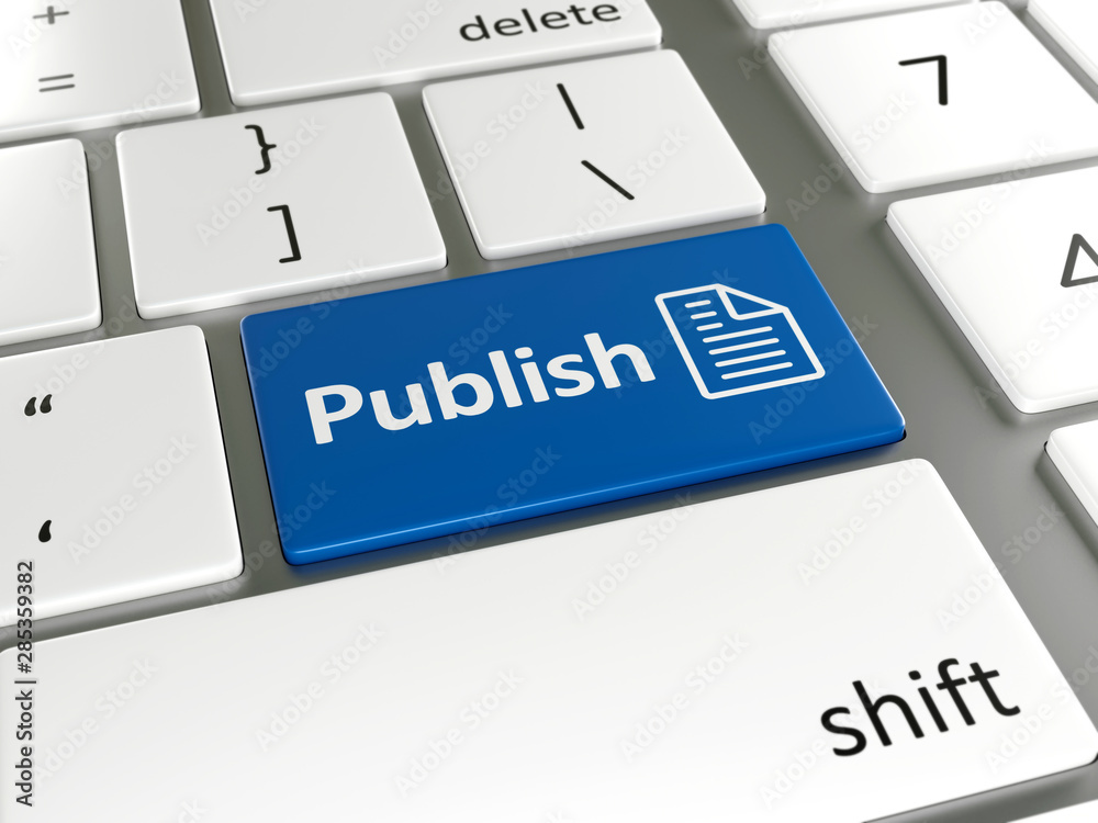 Publish, keyboard concept, 3D Publish, keyboard concept, 3D