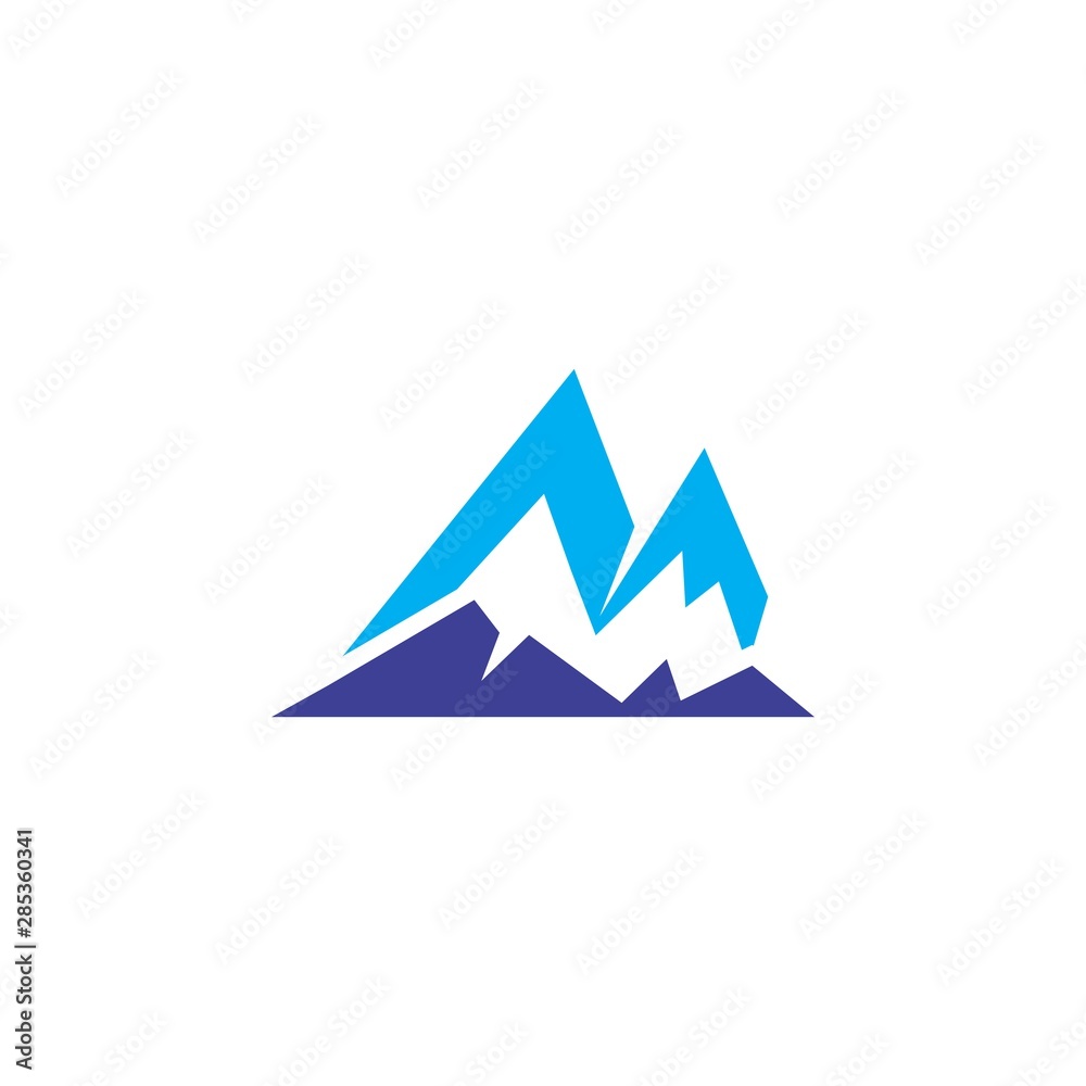 M letter Mount Adventure logo design vector M letter Mount Adventure logo design vector