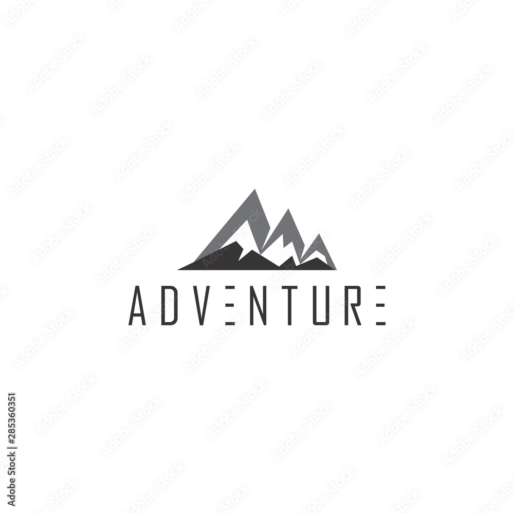 M letter Mount Adventure logo design vector M letter Mount Adventure logo design vector