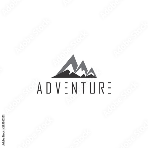 M letter Mount Adventure logo design vector