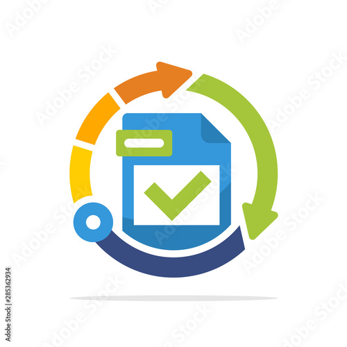 Icon illustration with the concept of technology solutions for file recovery services