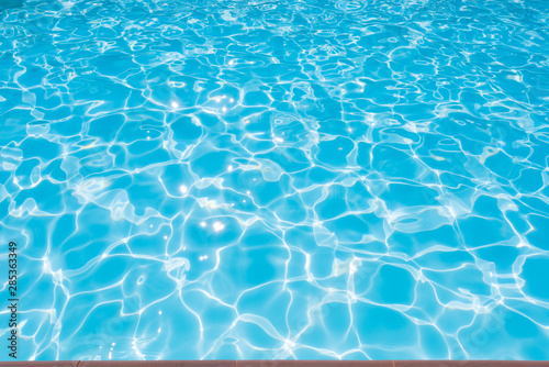 blue water in swimming pool