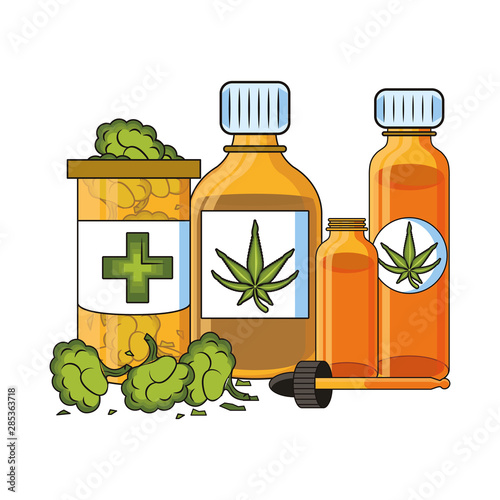 cannabis martihuana sativa hemp cartoon