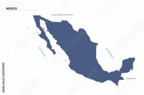 graphic vector map of south...