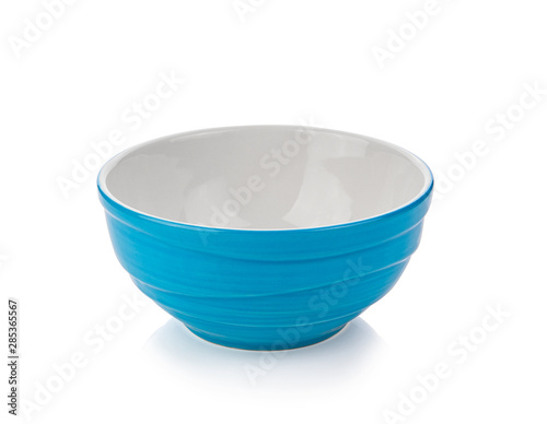 empty bowl on white background.