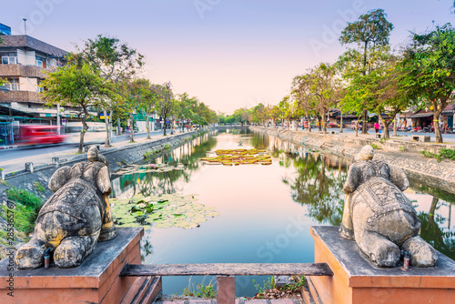Chiang Mai Moat. Located in Chiang Mai Old City, Thailand. photo