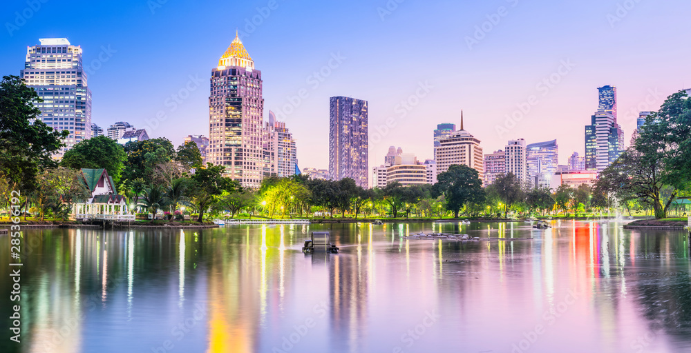 Lumpini Park. Located in bangkok, Thailand.