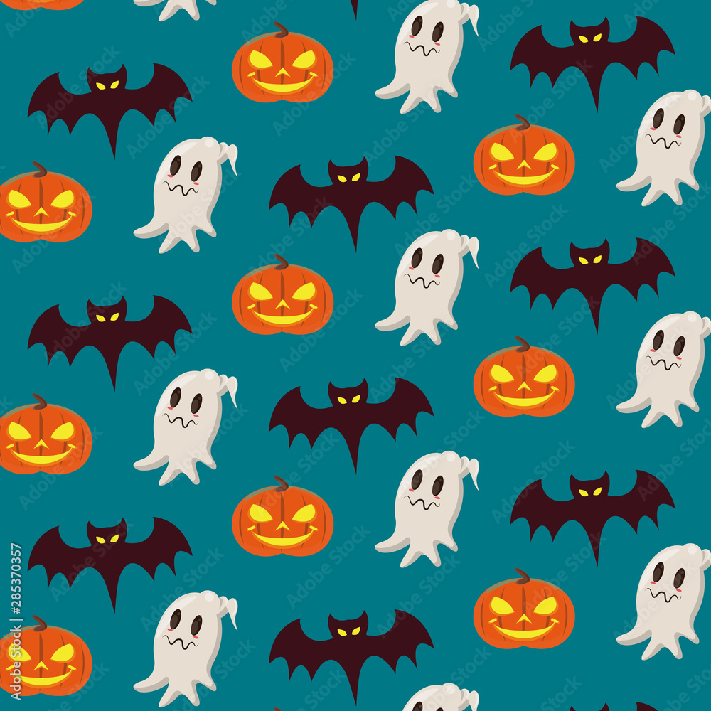 Halloween background cartoons pattern