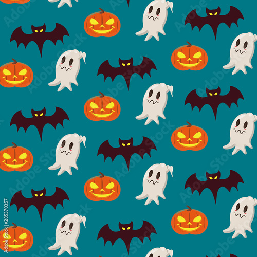 Halloween background cartoons pattern