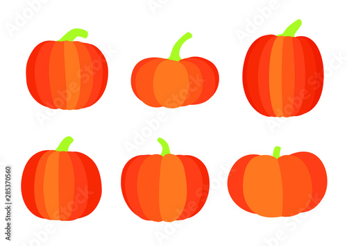 Pumpkin Halloween design on white background illustration vector  Different baby pumpkin 