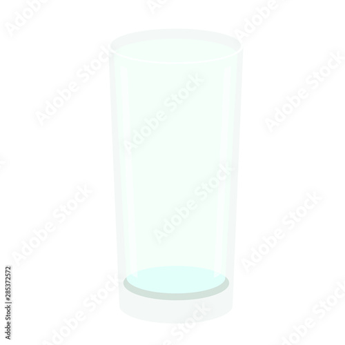 empty glass isolated on white background illustration vector 