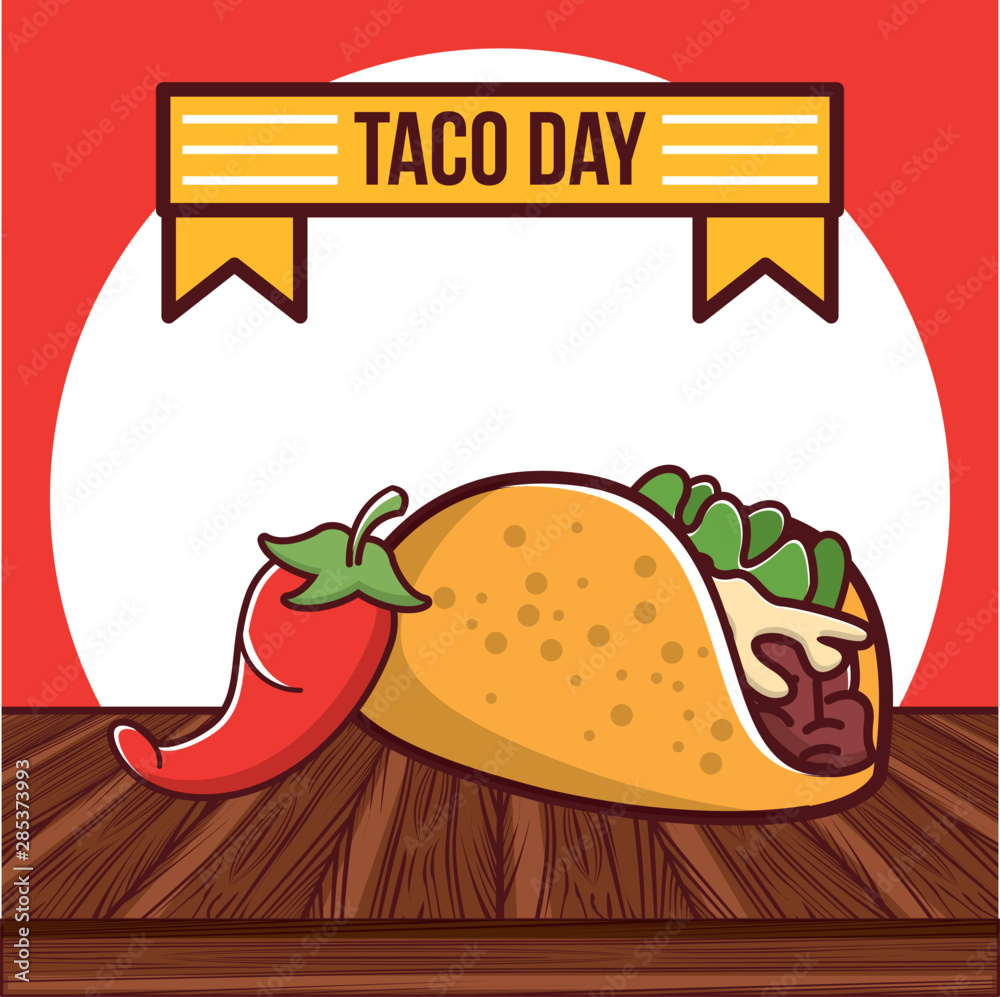 Taco day mexican food cartoon Taco day mexican food cartoon