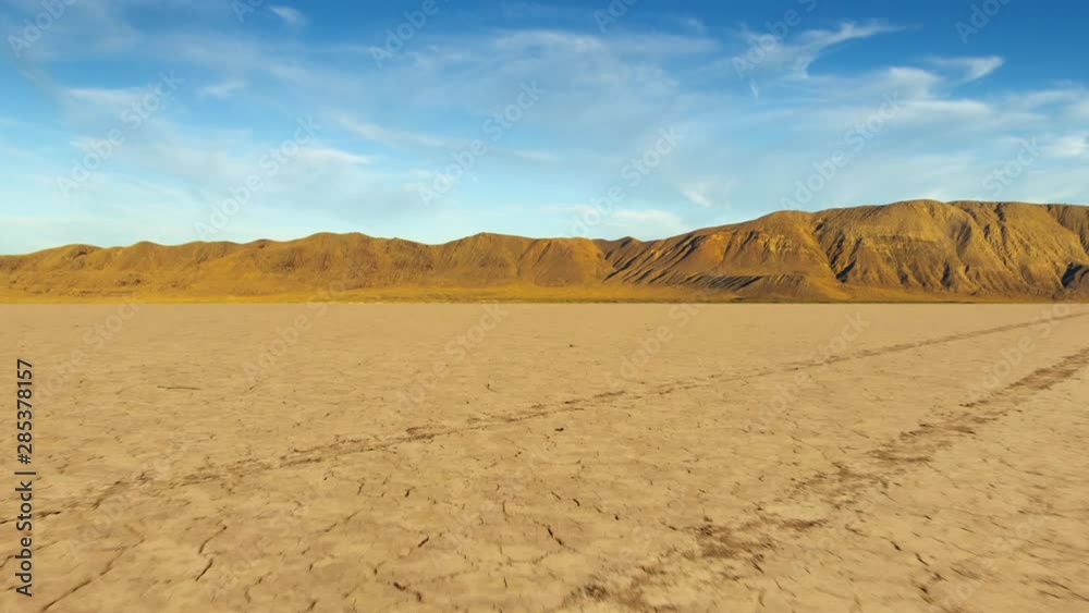 Fast Flight Over Black Rock Desert Playa Dry Lake Bed - Drone Aerial. Fast Flight Over Black Rock Desert Playa Dry Lake Bed - Drone Aerial.
