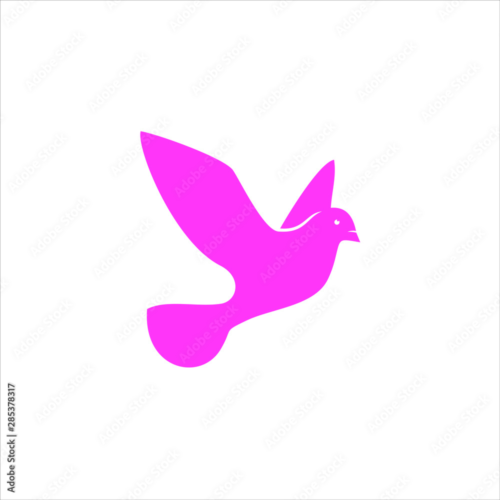 simple modern pink dove logo design icon idea simple modern pink dove logo design icon idea