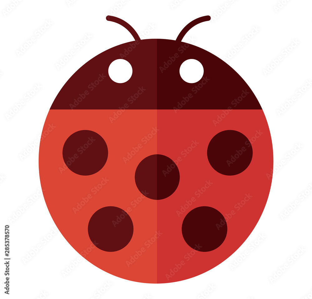 Ladybug (ladybird) flat vector icon illustration Ladybug (ladybird) flat vector icon illustration