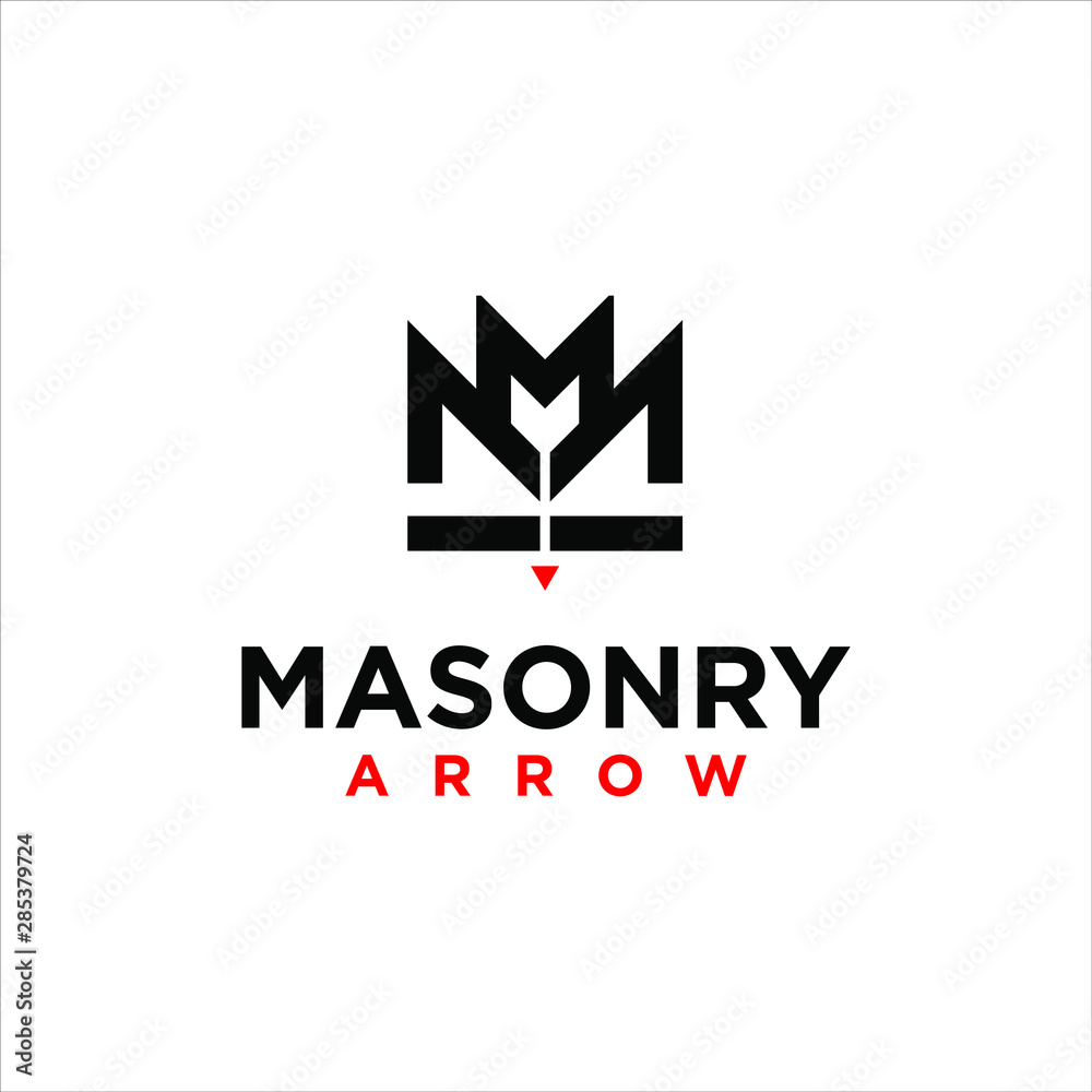 simple black crown masonry logo design idea simple black crown masonry logo design idea