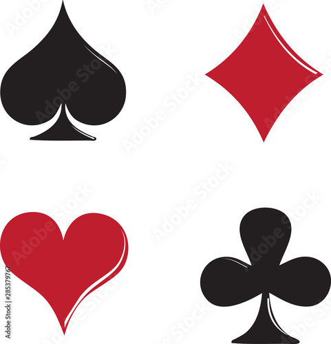 Four suits of playing cards