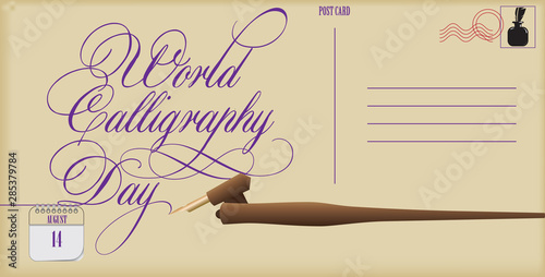 Postcard World Calligraphy Day