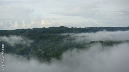collection of white clouds with a blue sky background is very attractive and beautiful