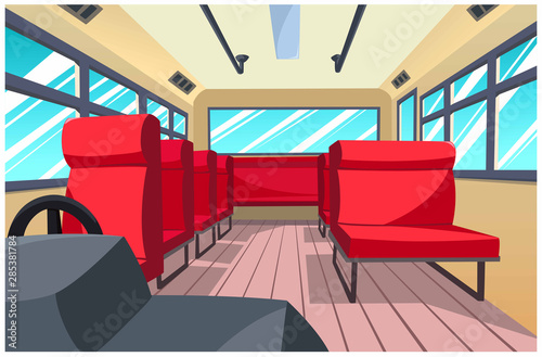 The background cartoon image of the bus.