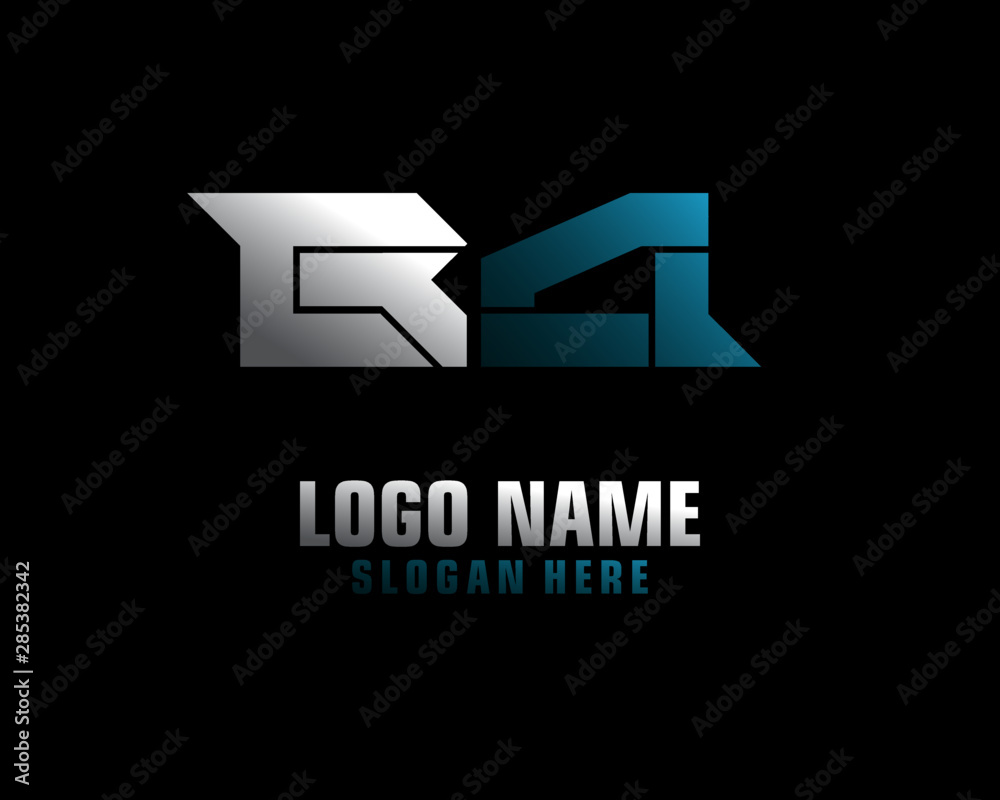 BA Initial letter logo template vector BA Initial letter logo template vector