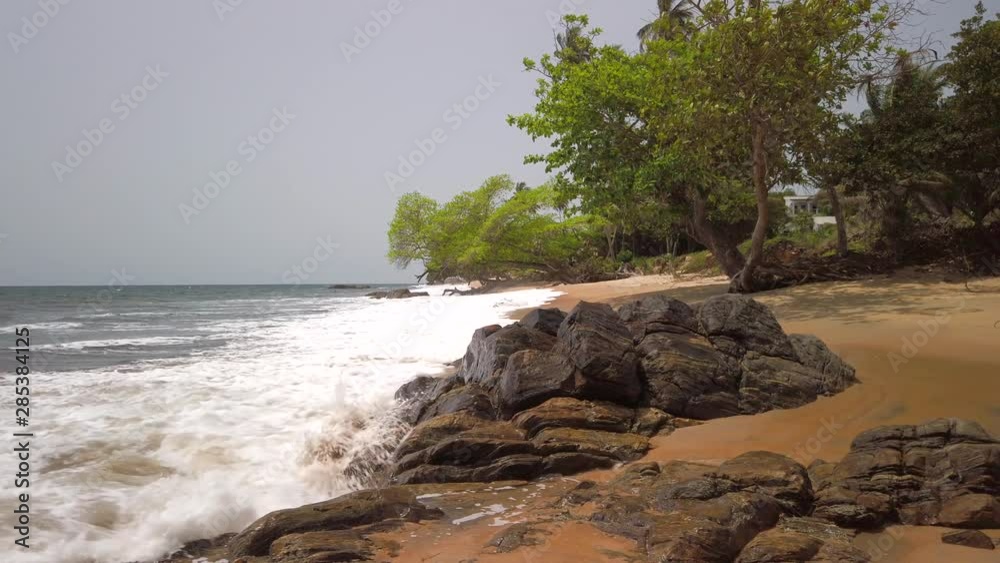 Plage de Kribi au Cameroun / Kribi Beach in Cameroon Stock Video ...