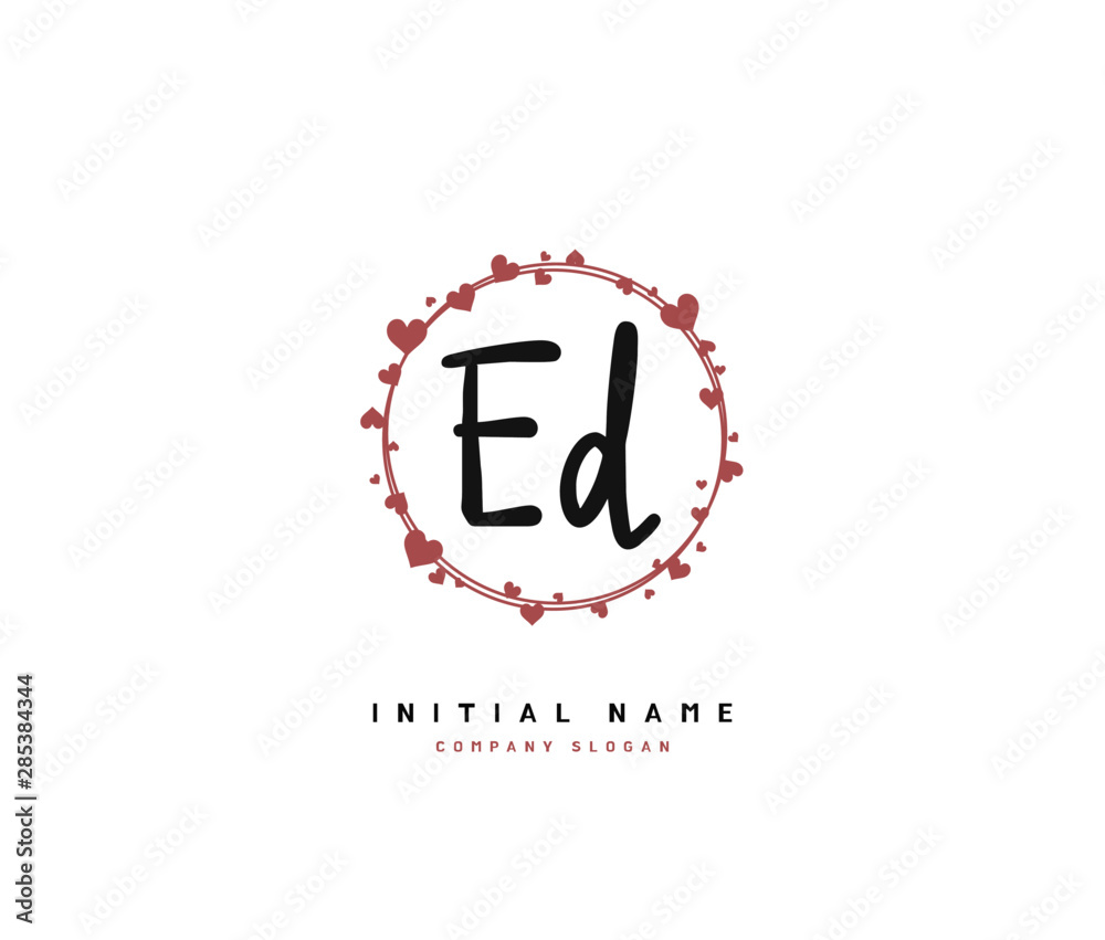 E D ED Beauty vector initial logo, handwriting logo of initial signature, wedding, fashion, jewerly, boutique, floral and botanical with creative template for any company or business. E D ED Beauty vector initial logo, handwriting logo of initial signature, wedding, fashion, jewerly, boutique, floral and botanical with creative template for any company or business.