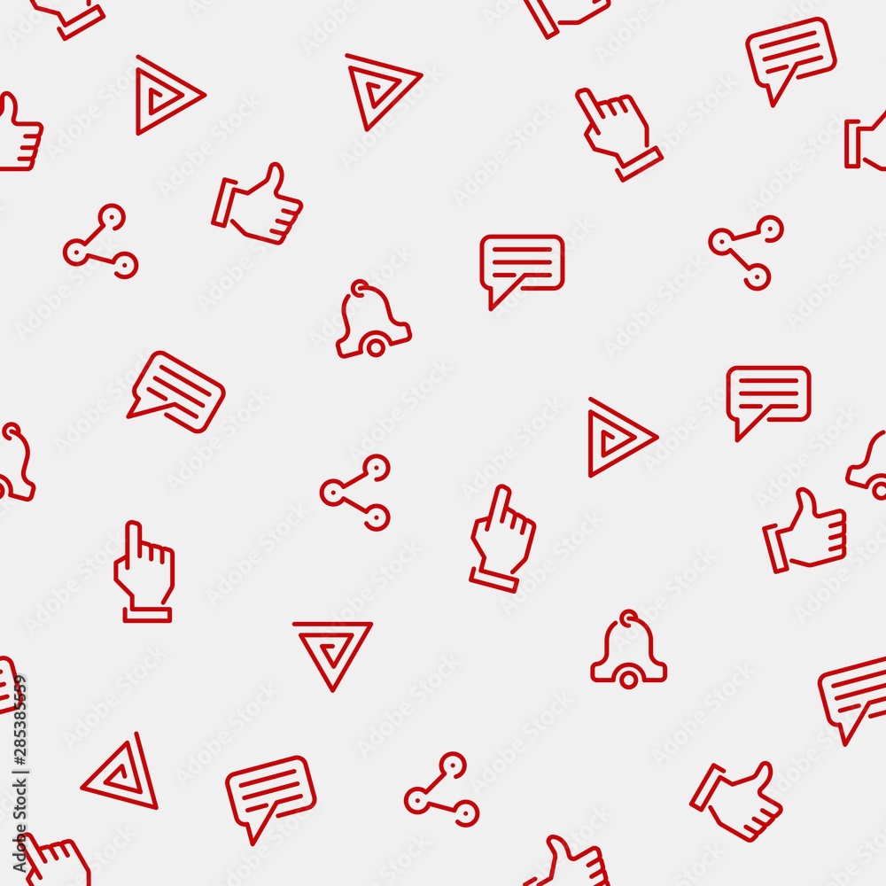 Like, comment, share, subscribe, and thanks for watching, seamless red icon on white background. Like, comment, share, subscribe, and thanks for watching, seamless red icon on white background.