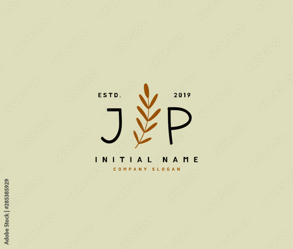 J P JP Beauty vector initial logo, handwriting logo of initial signature, wedding, fashion, jewerly, boutique, floral and botanical with creative template for any company or business. J P JP Beauty vector initial logo, handwriting logo of initial signature, wedding, fashion, jewerly, boutique, floral and botanical with creative template for any company or business.